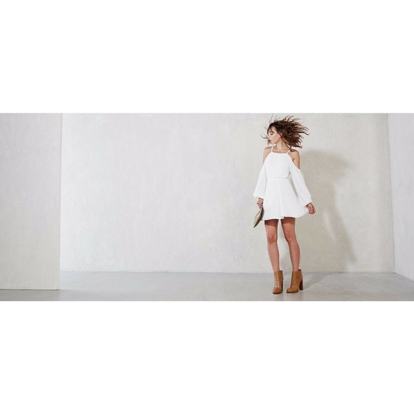 Reformation Nadia Cold Shoulder Boho Mini Dress - Picture 3 of 5